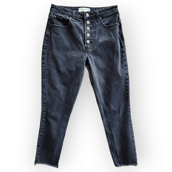 Abercrombie & Fitch Denim - Abercrombie and Fitch Black High Waisted Skinny Jeans Curve Love 28 S